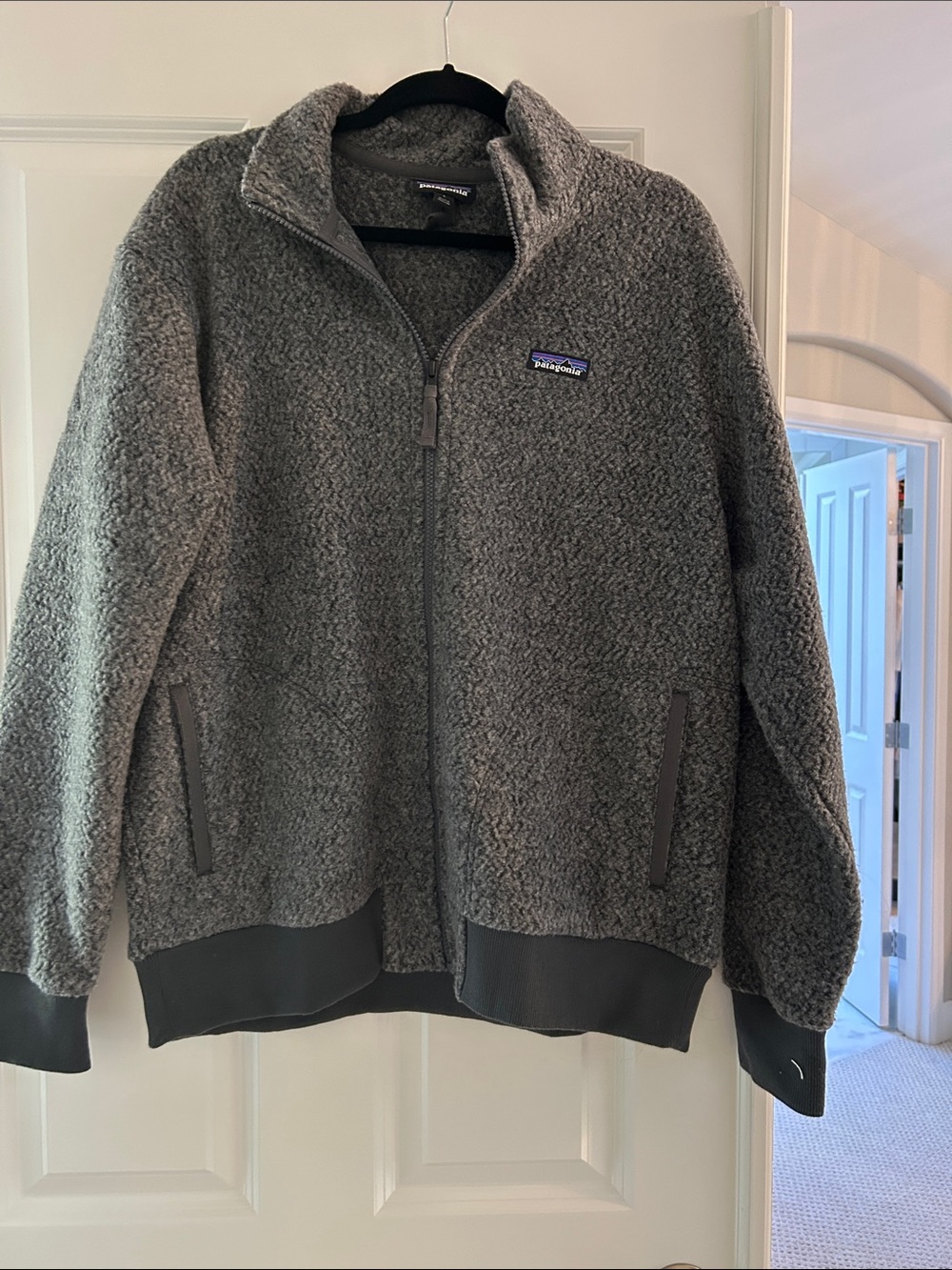 Patagonia Gray Sherpa Full-Zip Jacket